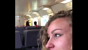 naked girl in train
